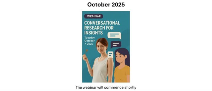Conversational Research – Webinar – October 2025