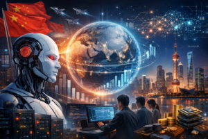 AI image focusing on China and the world
